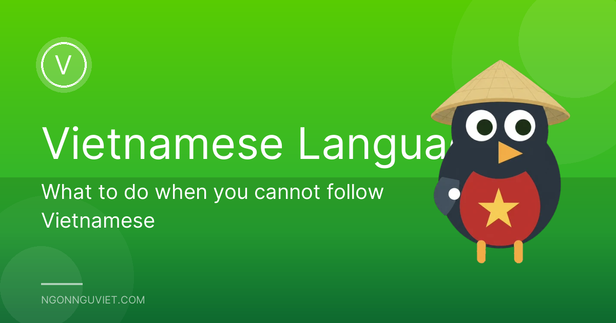 What to do when you cannot follow Vietnamese
