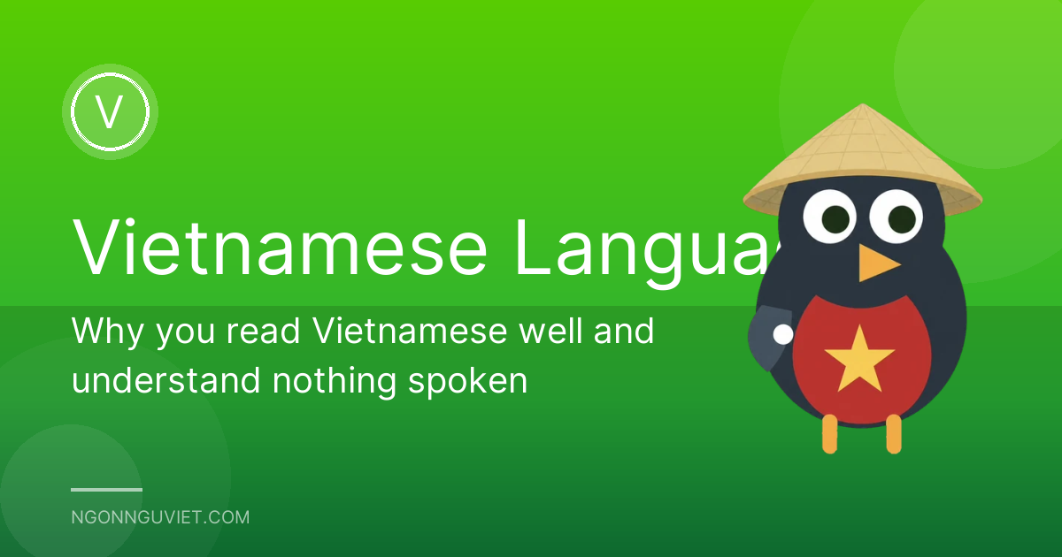 Why you read Vietnamese well and understand nothing spoken
